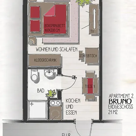 Backstein Mit Zentraler Lage Im Grünen Kostenfreien Parkplätzen Und 8 E - Ladestationen Apartment
