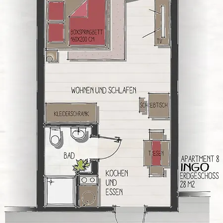 Apartment Backstein Mit Zentraler Lage Im Grünen Kostenfreien Parkplätzen Und 8 E - Ladestationen