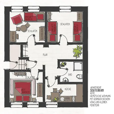 Backstein Mit Zentraler Lage Im Grünen Kostenfreien Parkplätzen Und 8 E - Ladestationen Apartment *