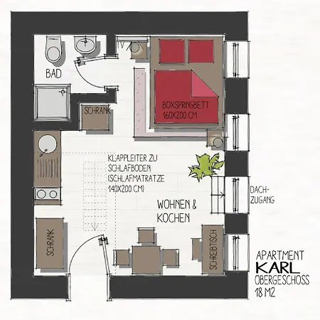 Apartment Backstein Mit Zentraler Lage Im Grünen Kostenfreien Parkplätzen Und 8 E - Ladestationen *